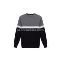 Camisola masculina de algodão poliéster mel pente de pente pullover